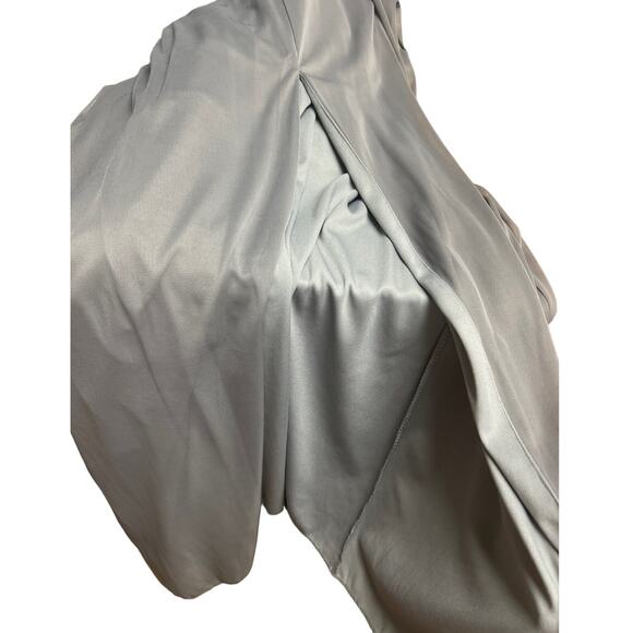 David’s Bridal Gray Long Formal Lace Bodice Sleeveless Dress Bridesmaid Size 4 - Picture 7 of 7